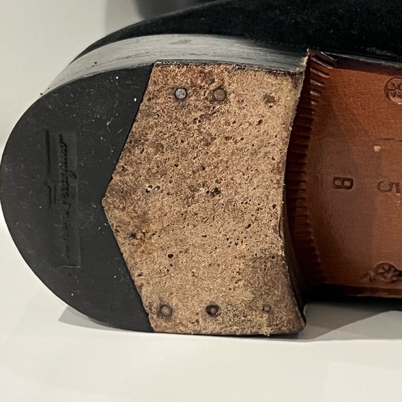 Salvatore Ferragamo Sport (Made in Italy) Black Suede Loafers Size 5B - Picture 10 of 11